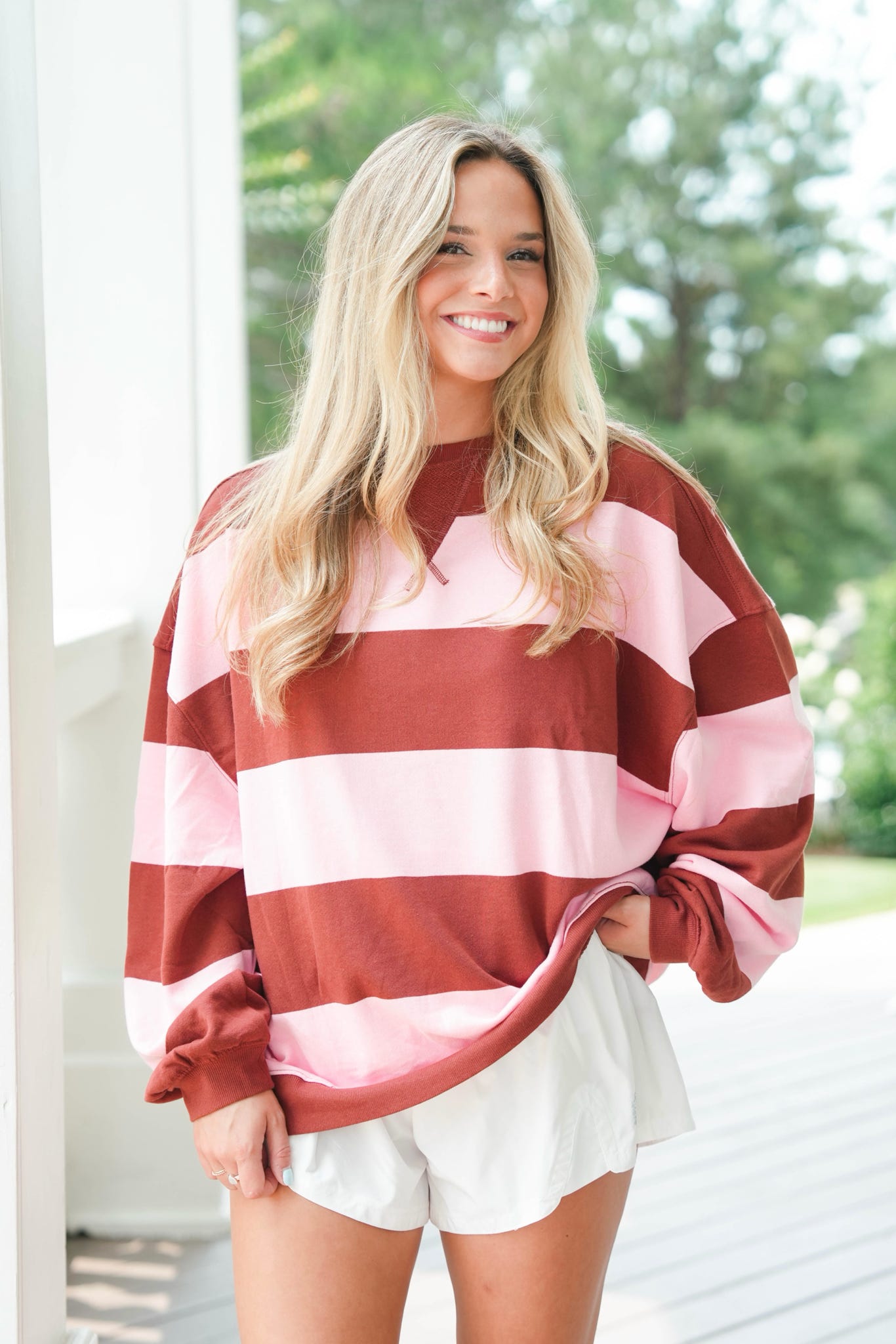 Free People Classic Stripe Crew Wide