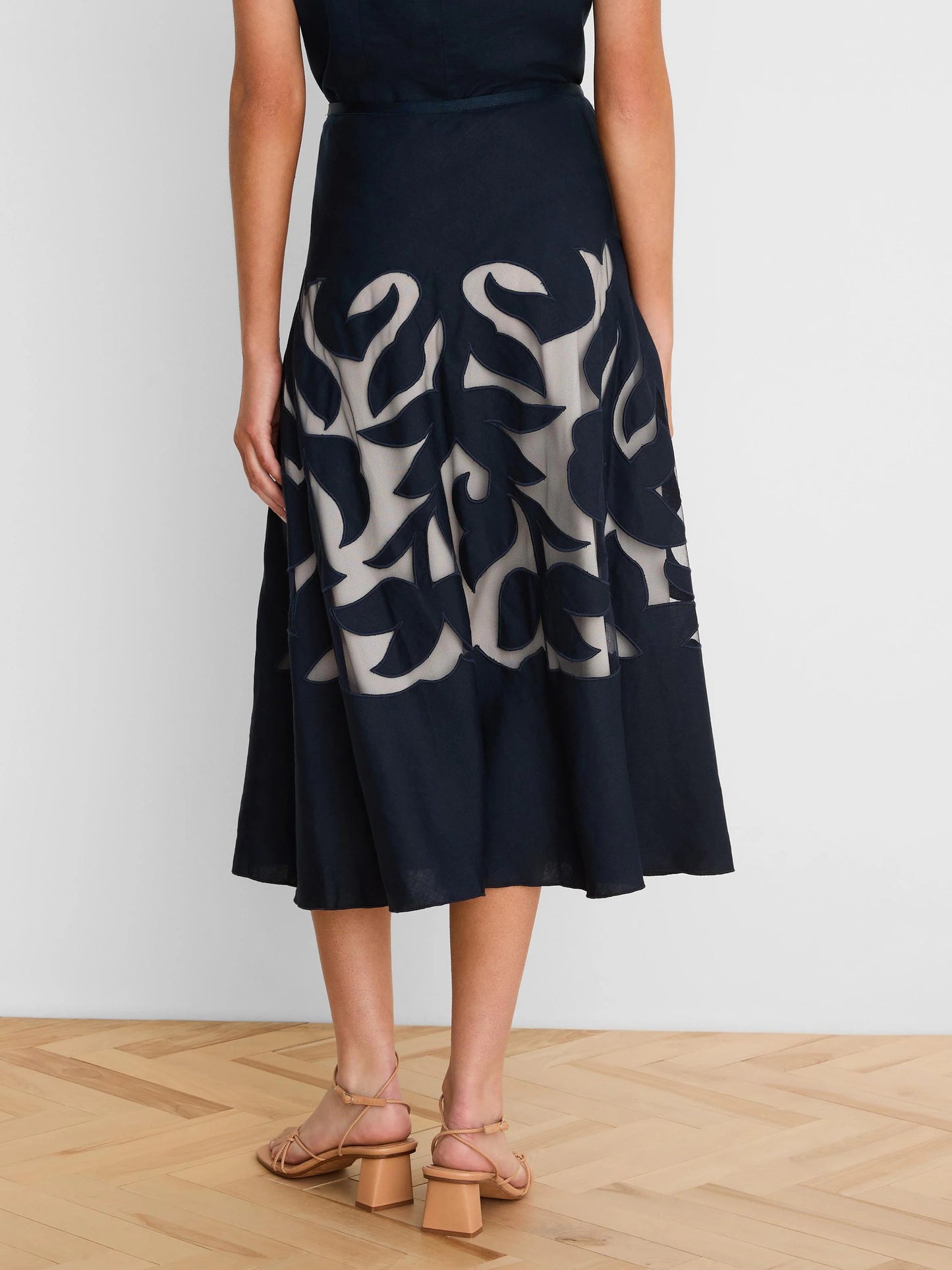 Gold Label Antibes Linen Cut Out Skirt