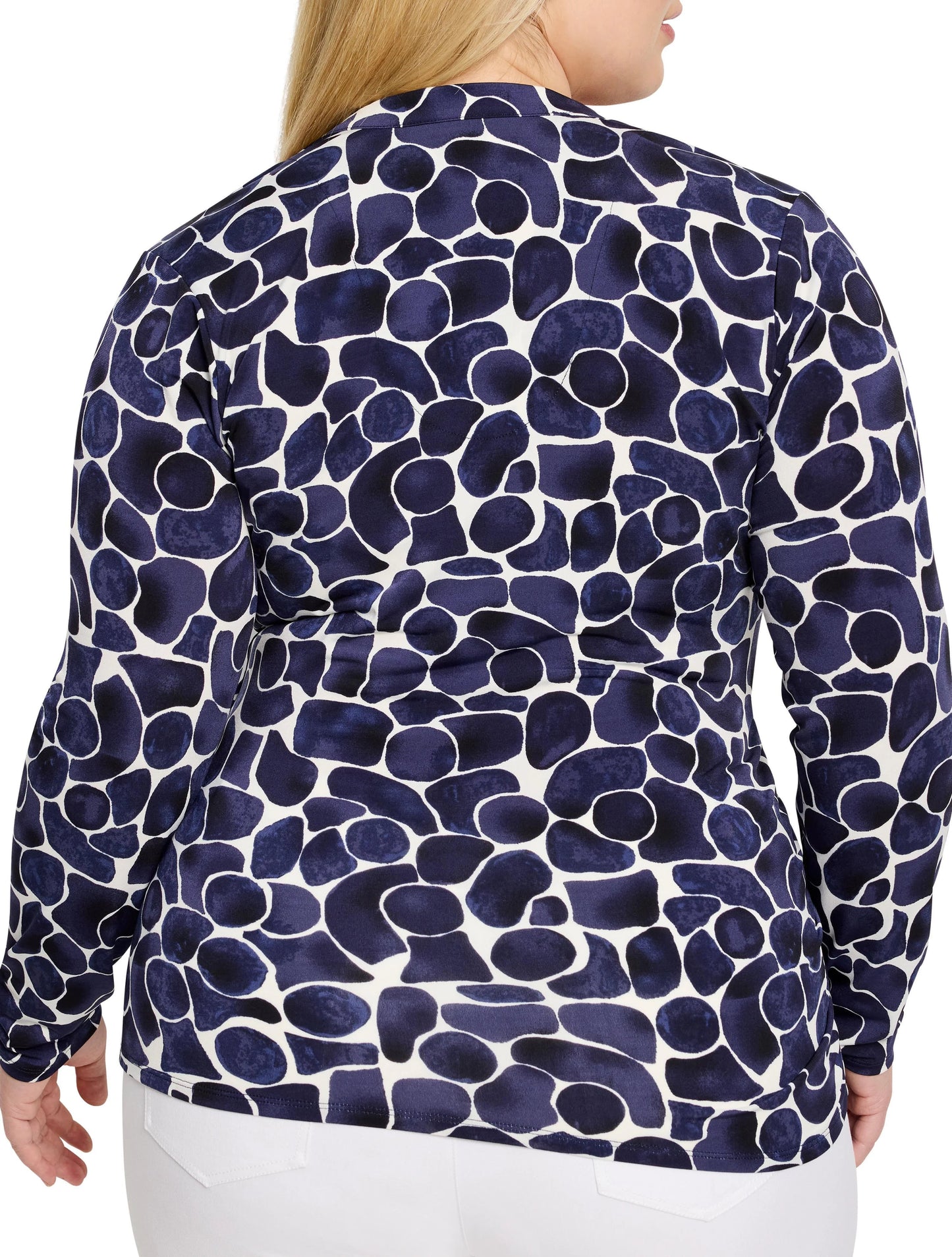 Geo Pebble Knit Wrap Top