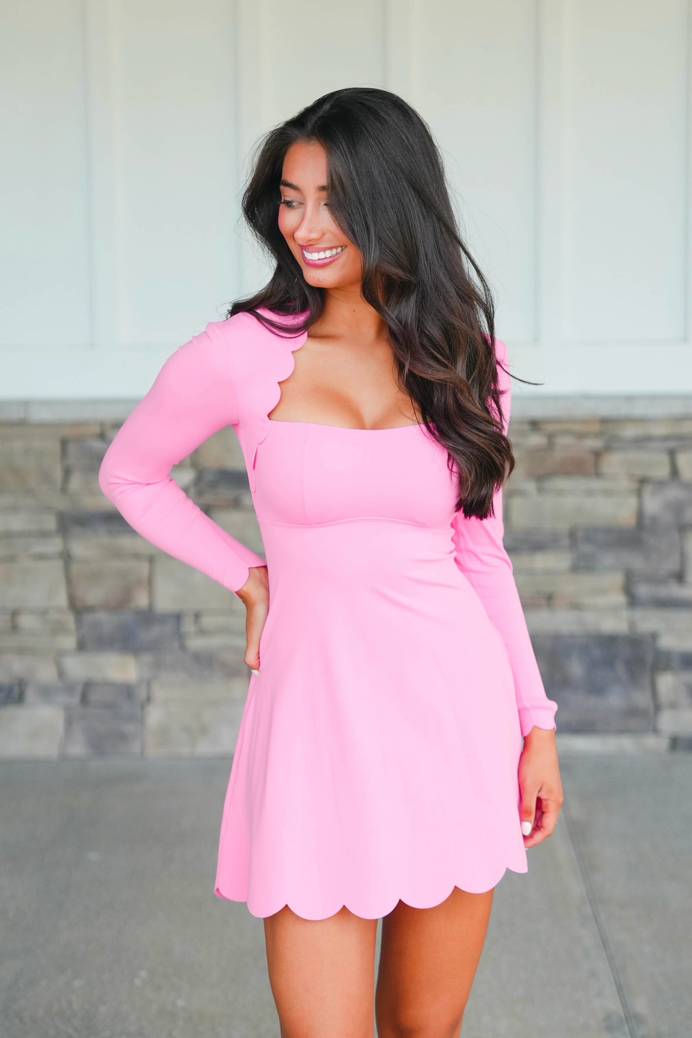 Wiskii Active Enchanting Scallop A-Line Dress