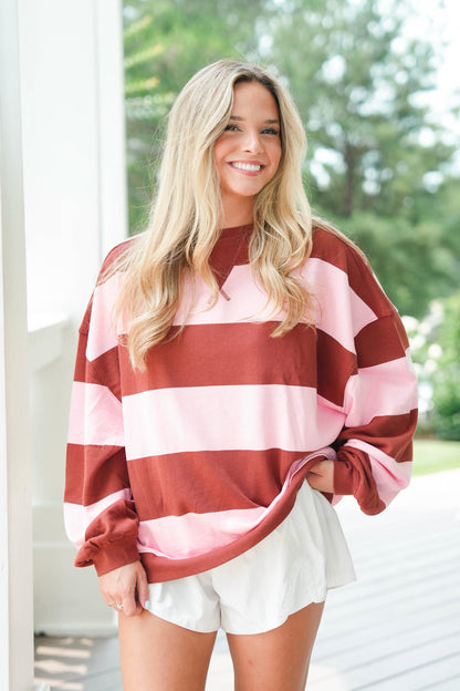 Free People Classic Stripe Crew Wide