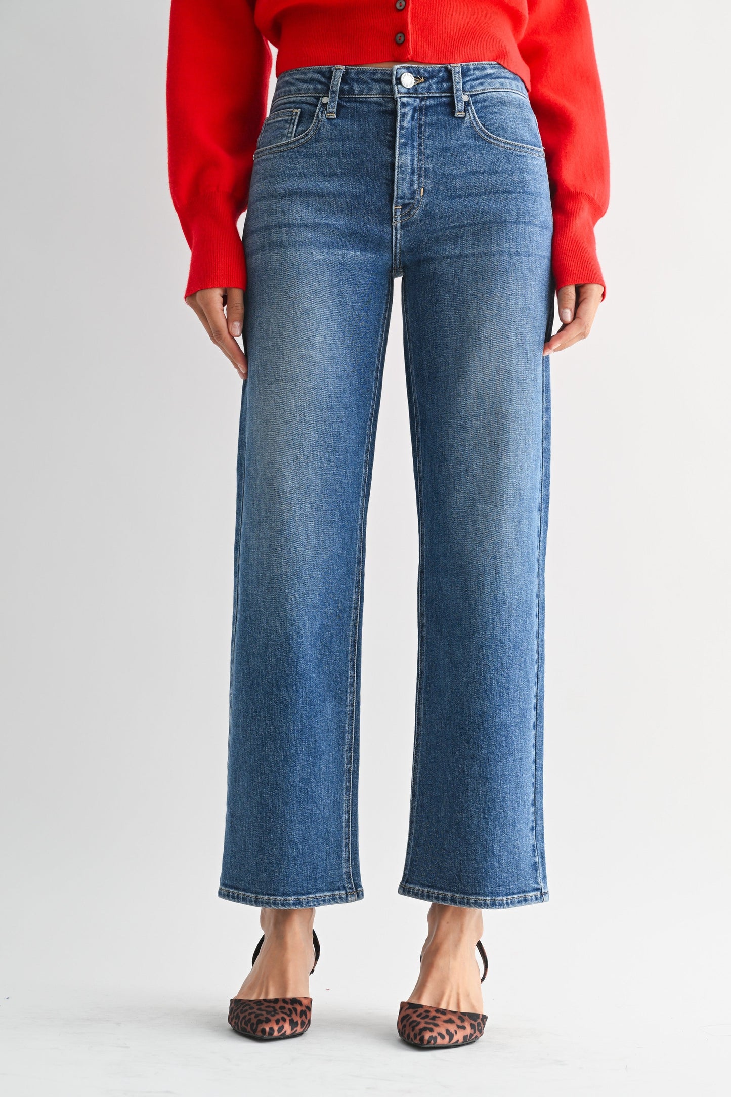 Just Black Denim Slim Wide Leg Jean