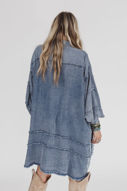 Ophelia Oversized Denim Dress - Dark Denim