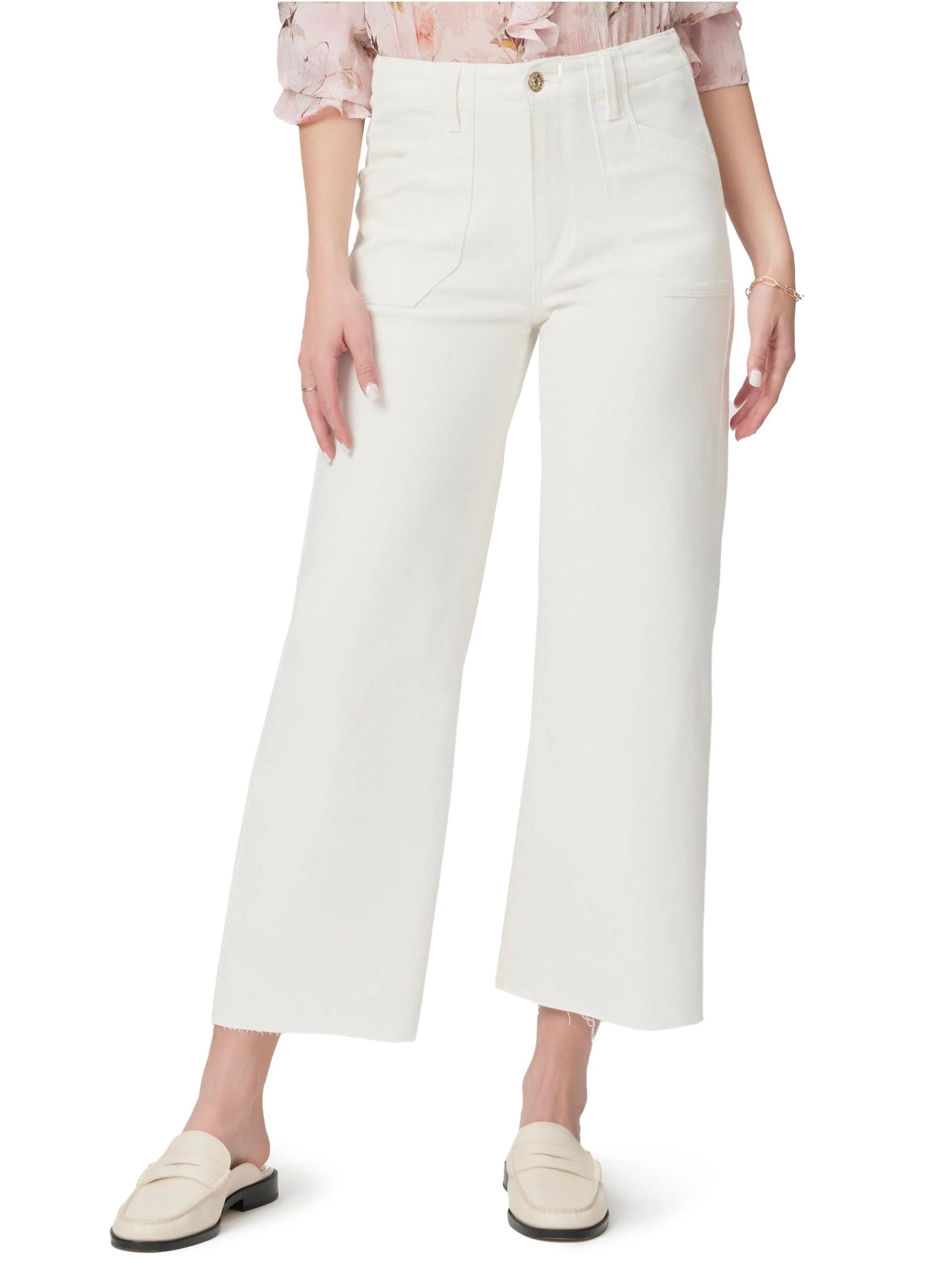 Paige Anessa Utility Pockets Raw Hem