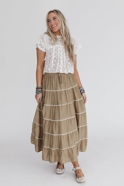 Mossy Grove Maxi Skirt - Olive