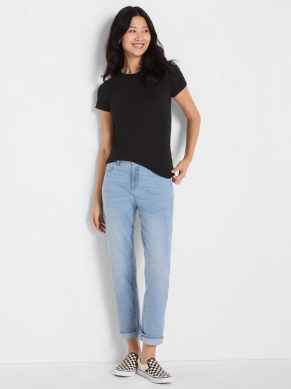 Perfect Knit Rib Short Sleeve Crew Tee