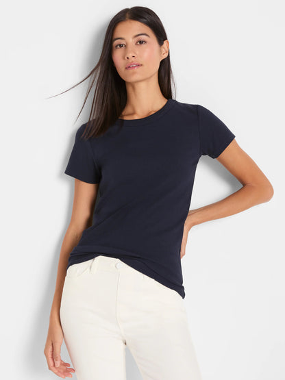 Perfect Knit Rib Short Sleeve Crew Tee