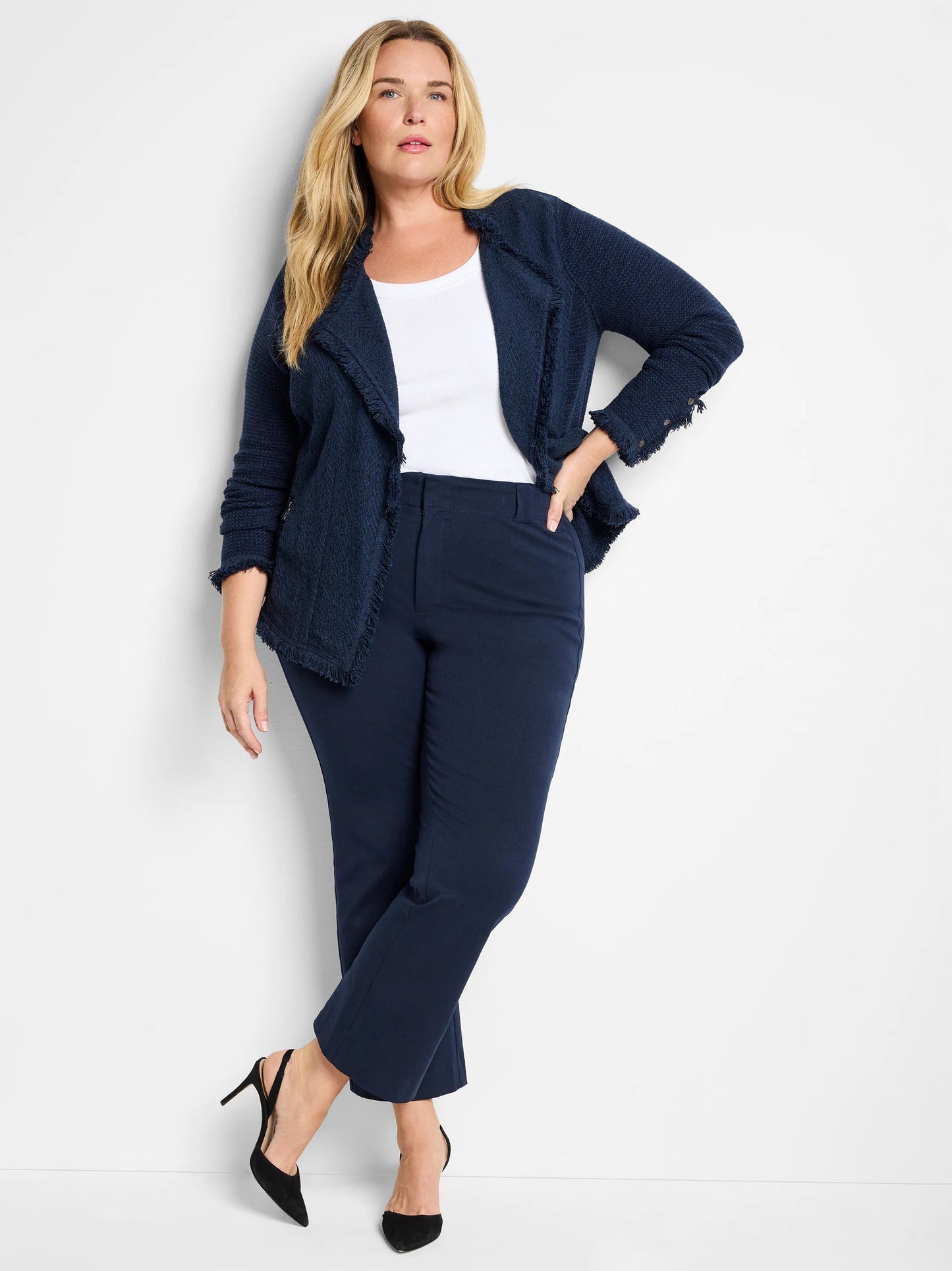 Plaza Demi Boot Cotton Bi-Stretch Ankle Pant
