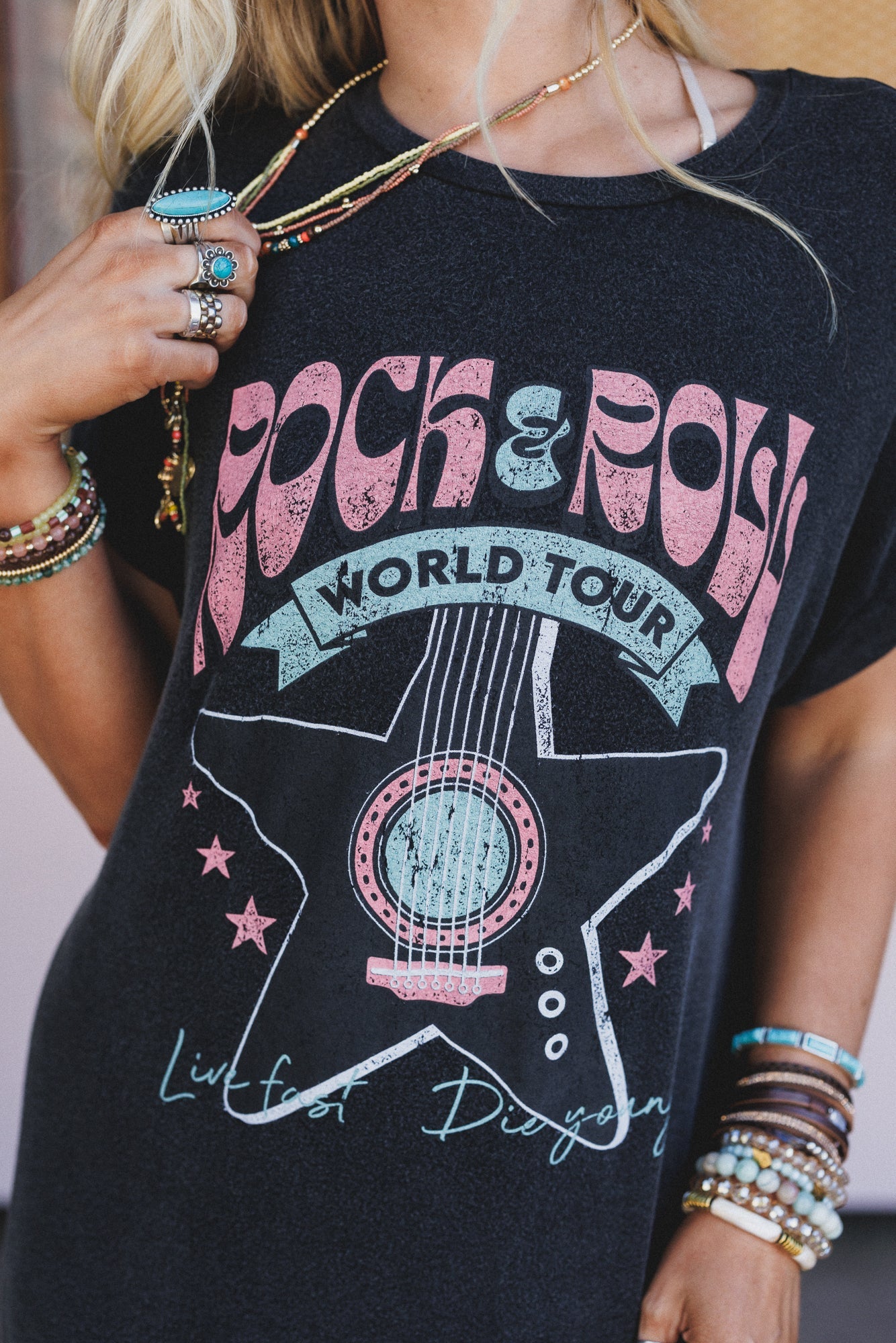 World Tour Tee Dress - Black