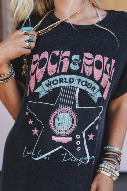 World Tour Tee Dress - Black
