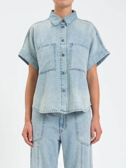 Daze Shore Rolled Sleeve Top