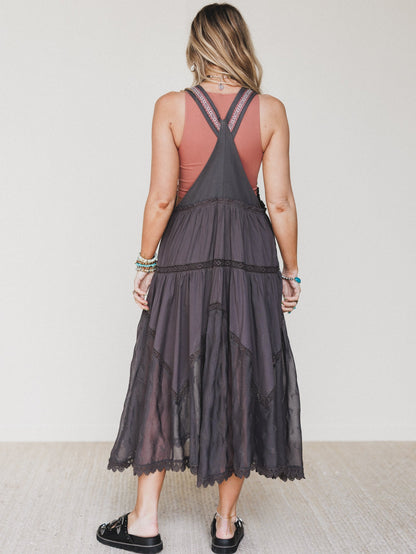 Garden Stroll Overall Dress - Ash
