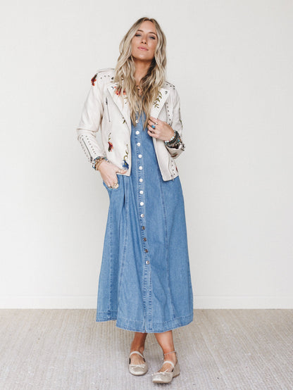 Small Town Girl Dress - Light Wash