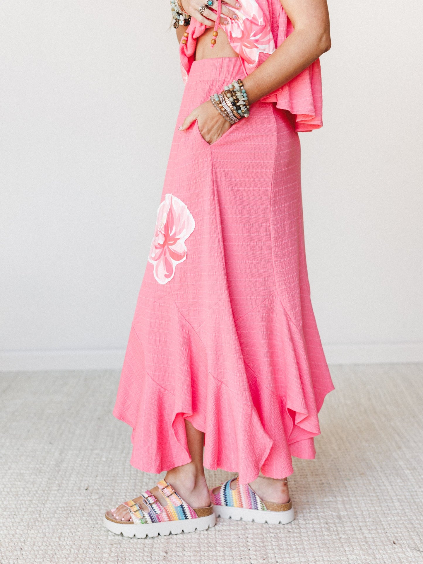 Petals In Love Two Piece Set - Pink