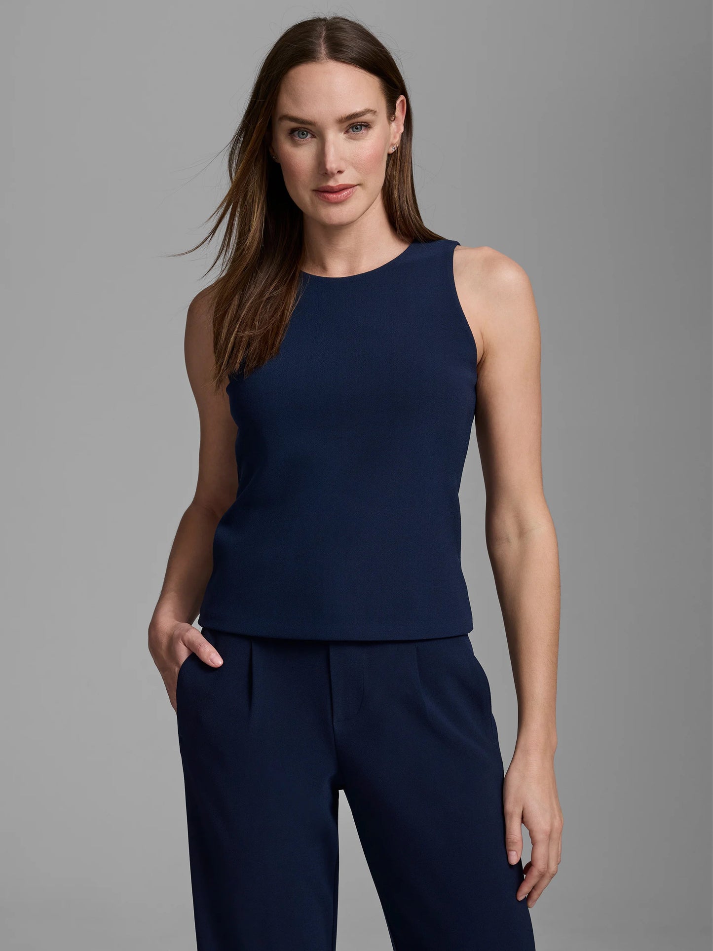 Gold Label Knit Scuba High Neck Tank