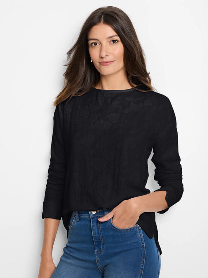 Easy Fit Lace Knit Tee