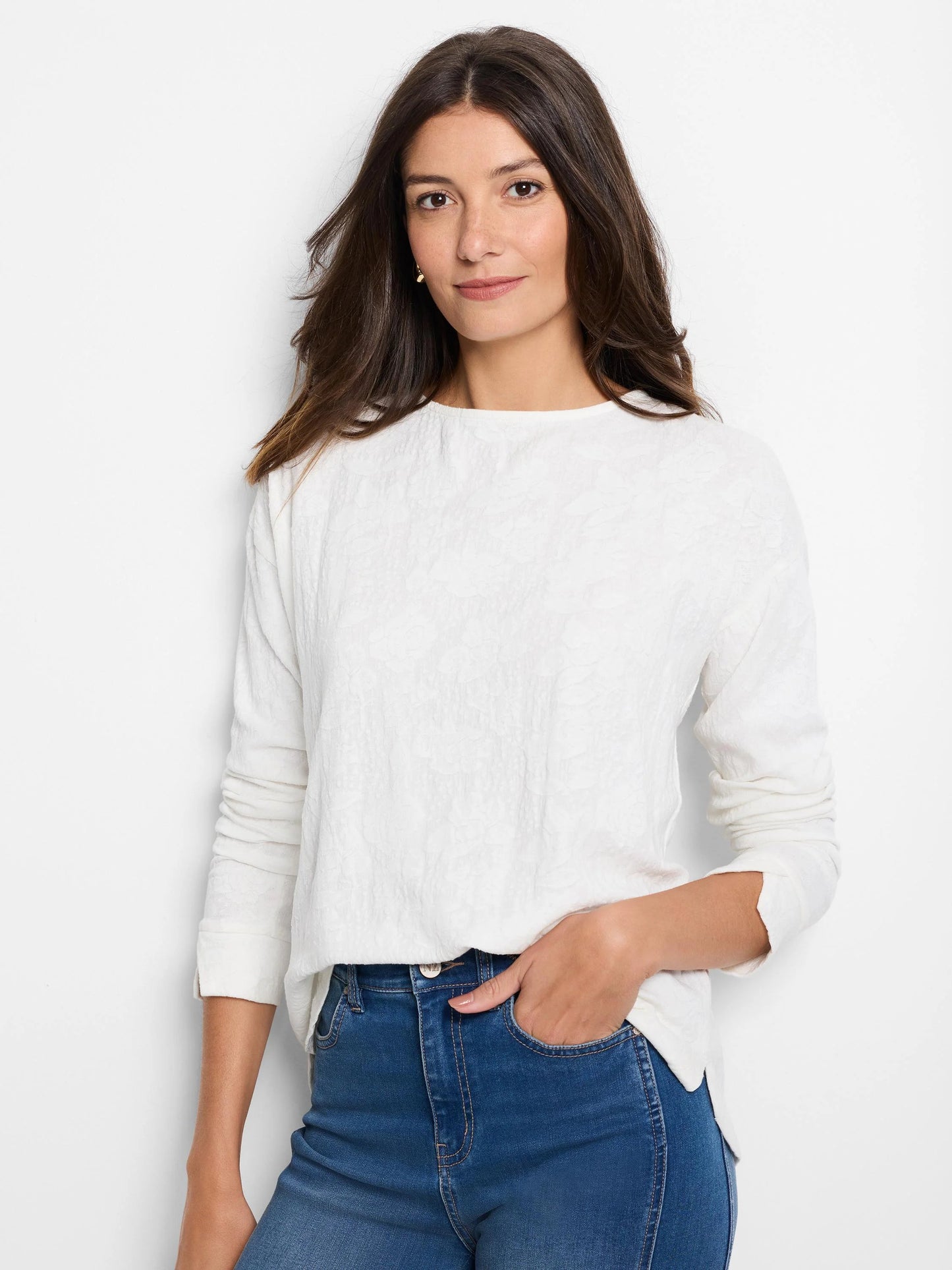 Easy Fit Lace Knit Tee