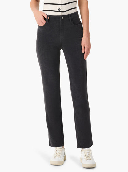 Mid Rise Corduroy Straight Ankle Pant