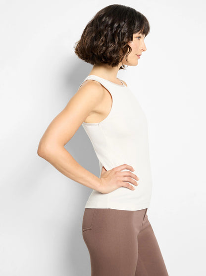 Trimmed Perfect Knit Ribbed Tank