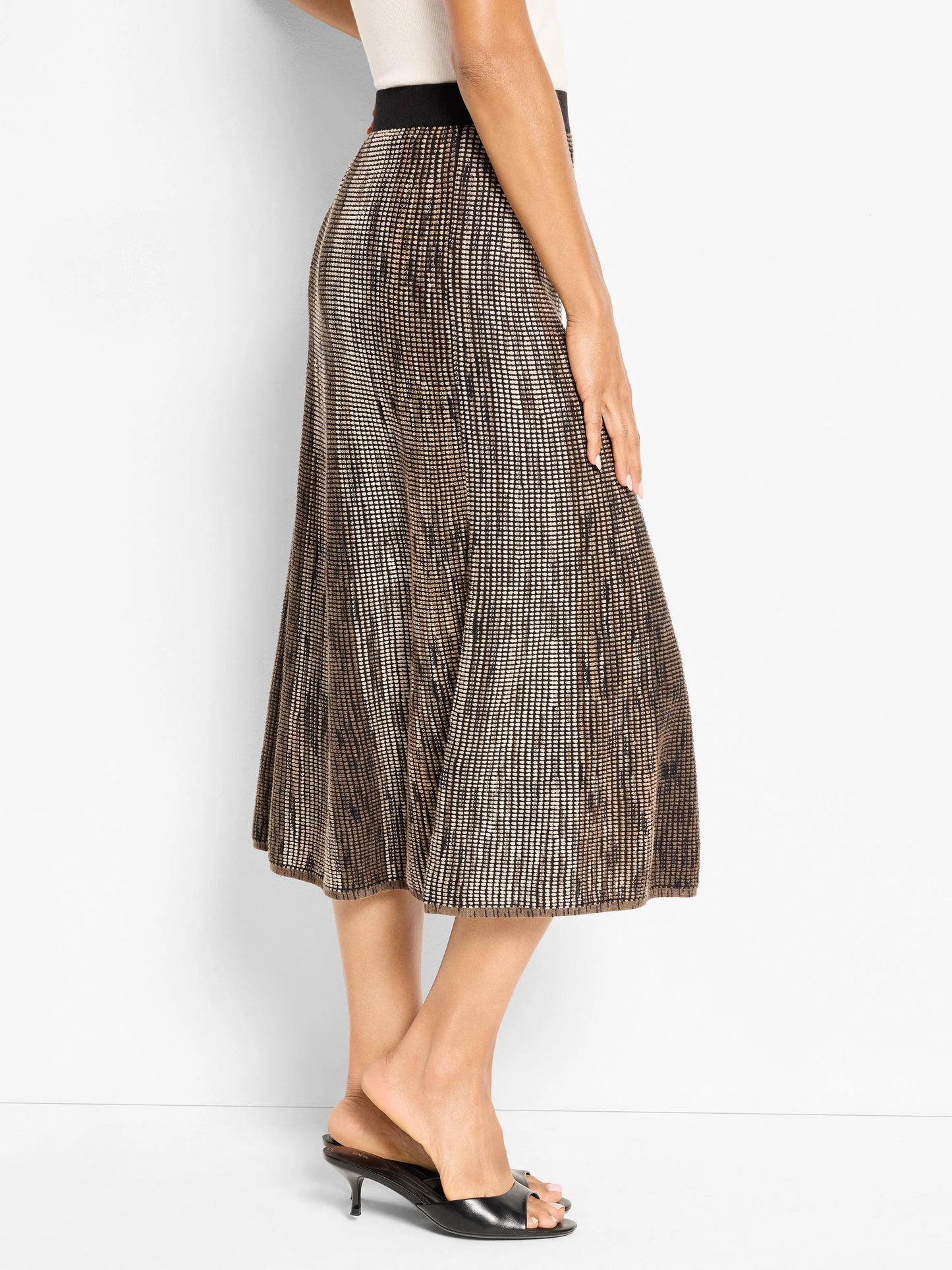 Ombre Pixel Knit Skirt