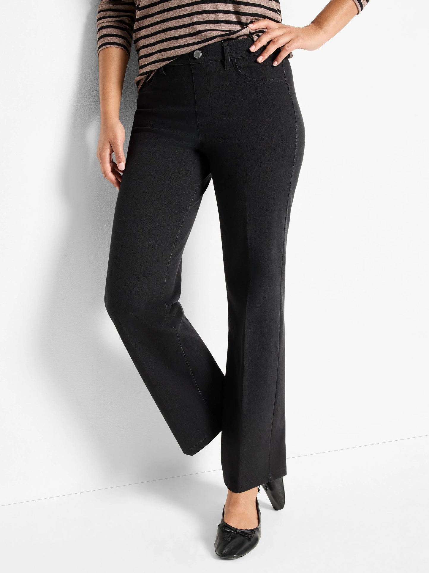 Recess Straight Knit Ankle Pull On Jeans