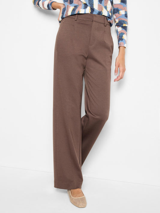 Drapey Ponte Wide Leg Trouser