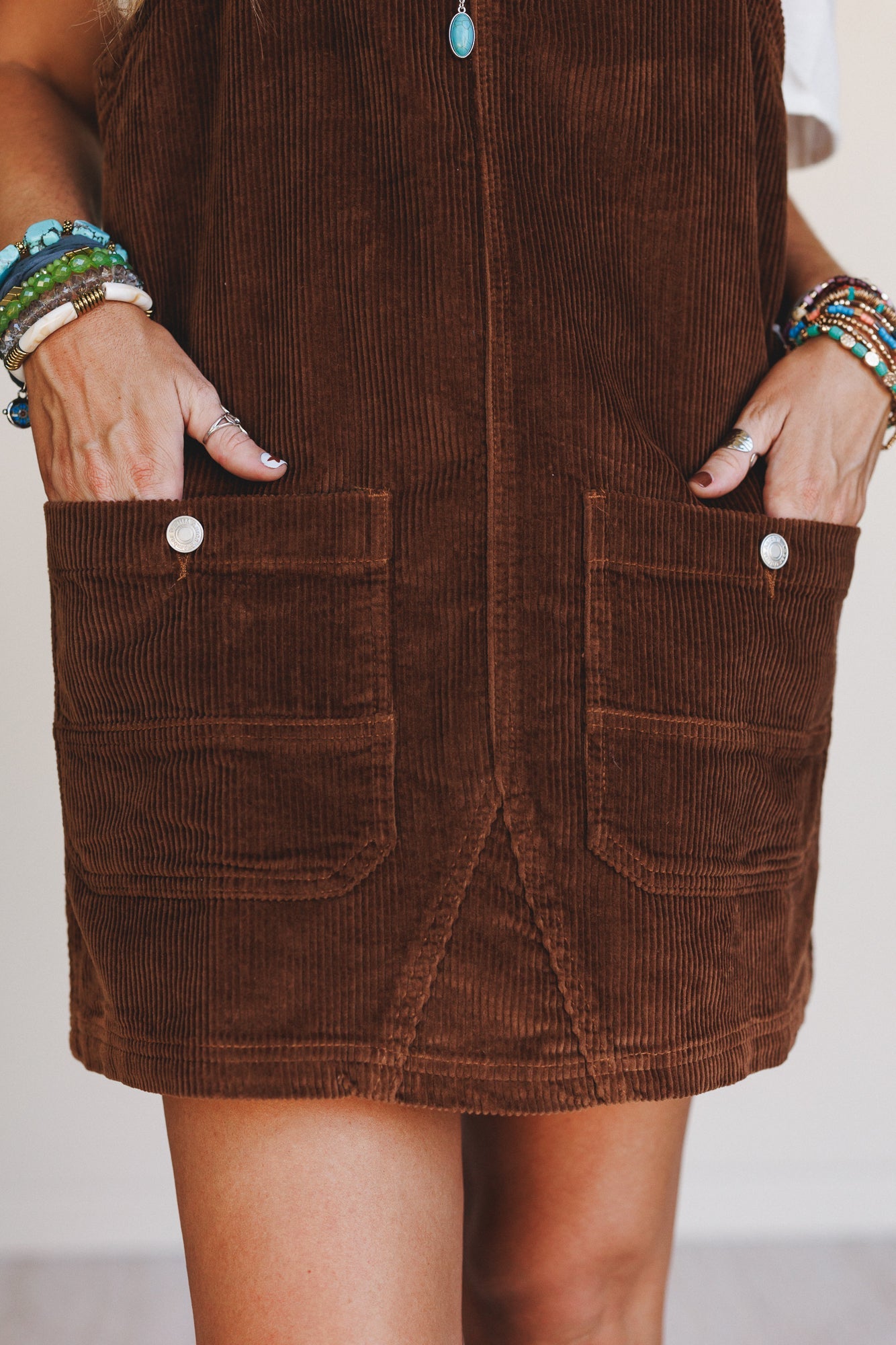 Lou Lou Overalls Dress - Camel