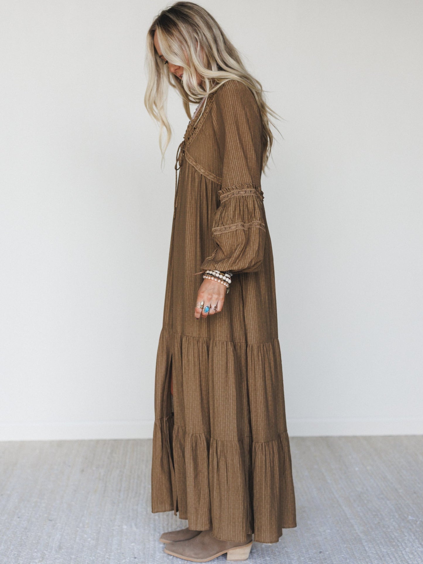 Desert Soul Button Up Dress - Camel