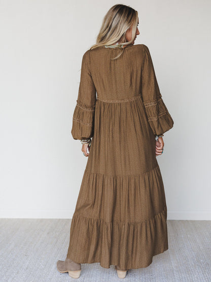 Desert Soul Button Up Dress - Camel