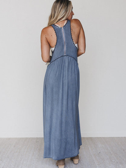 Daisy Chain Maxi Dress - Blue