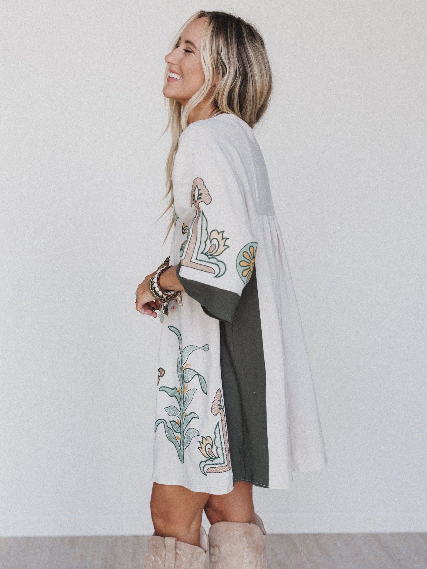 Chateau Chic Babydoll Tunic Dress - Sage