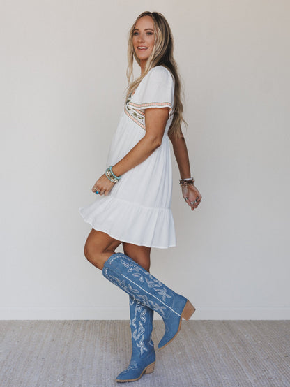 Magdaline Mini Dress - Ivory