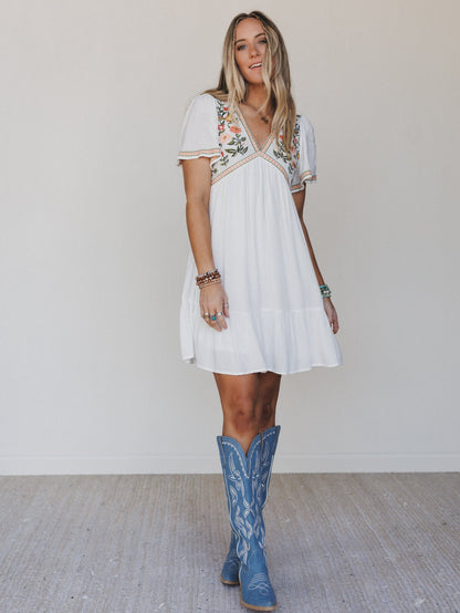 Magdaline Mini Dress - Ivory