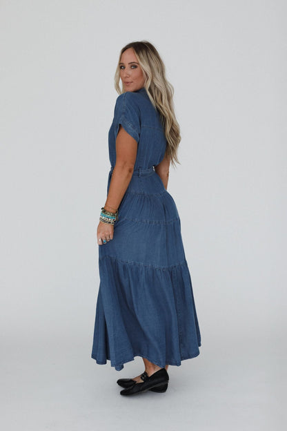 Blue Ridge Denim Maxi Dress - Medium Wash