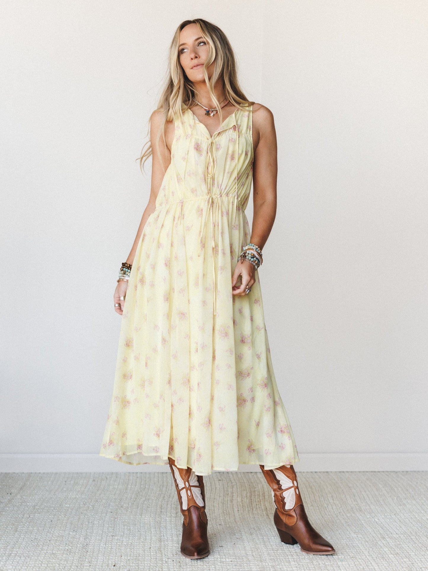 Spring Light Dress
 - Lemon Multi
