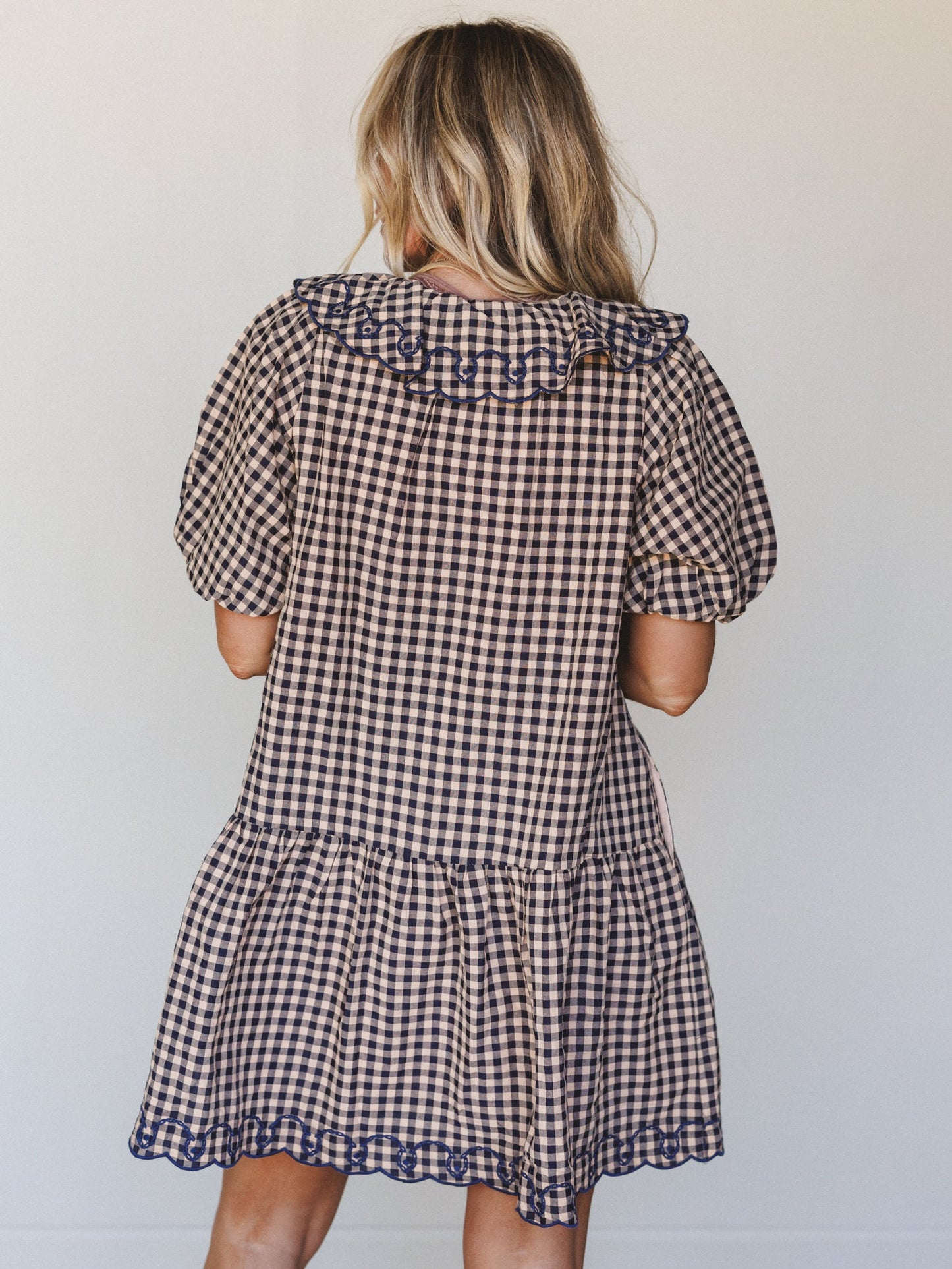 Joyfully Ever After Dress - Peach Navy