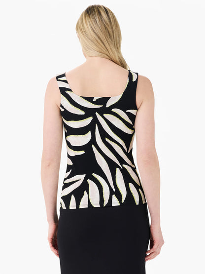 Breezy Leaves Split Neck Tank