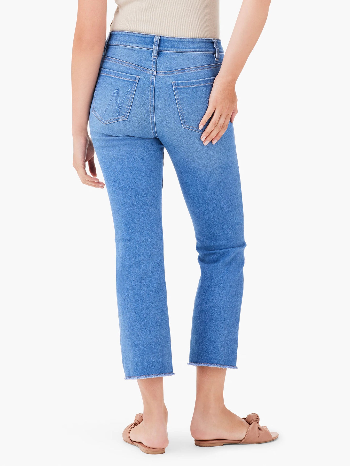 Mid Rise Demi Boot Cropped Jeans