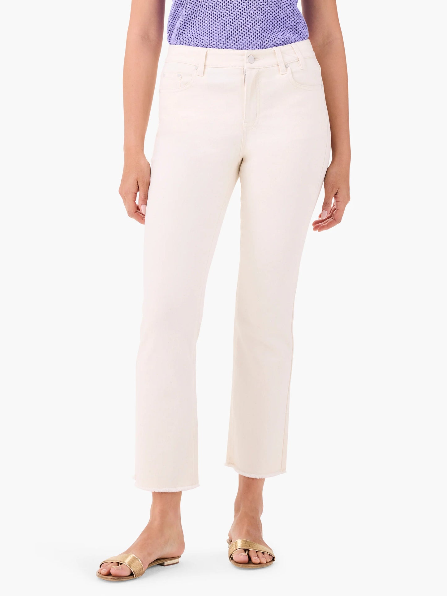 Mid Rise Demi Boot Cropped Jeans