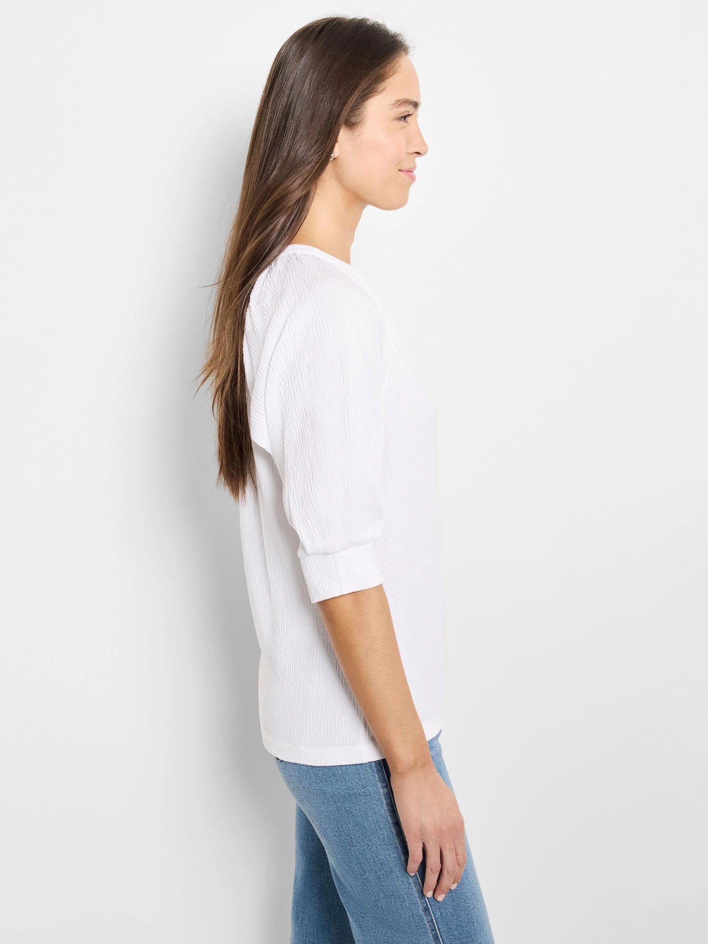 Crinkle Knit Café Top