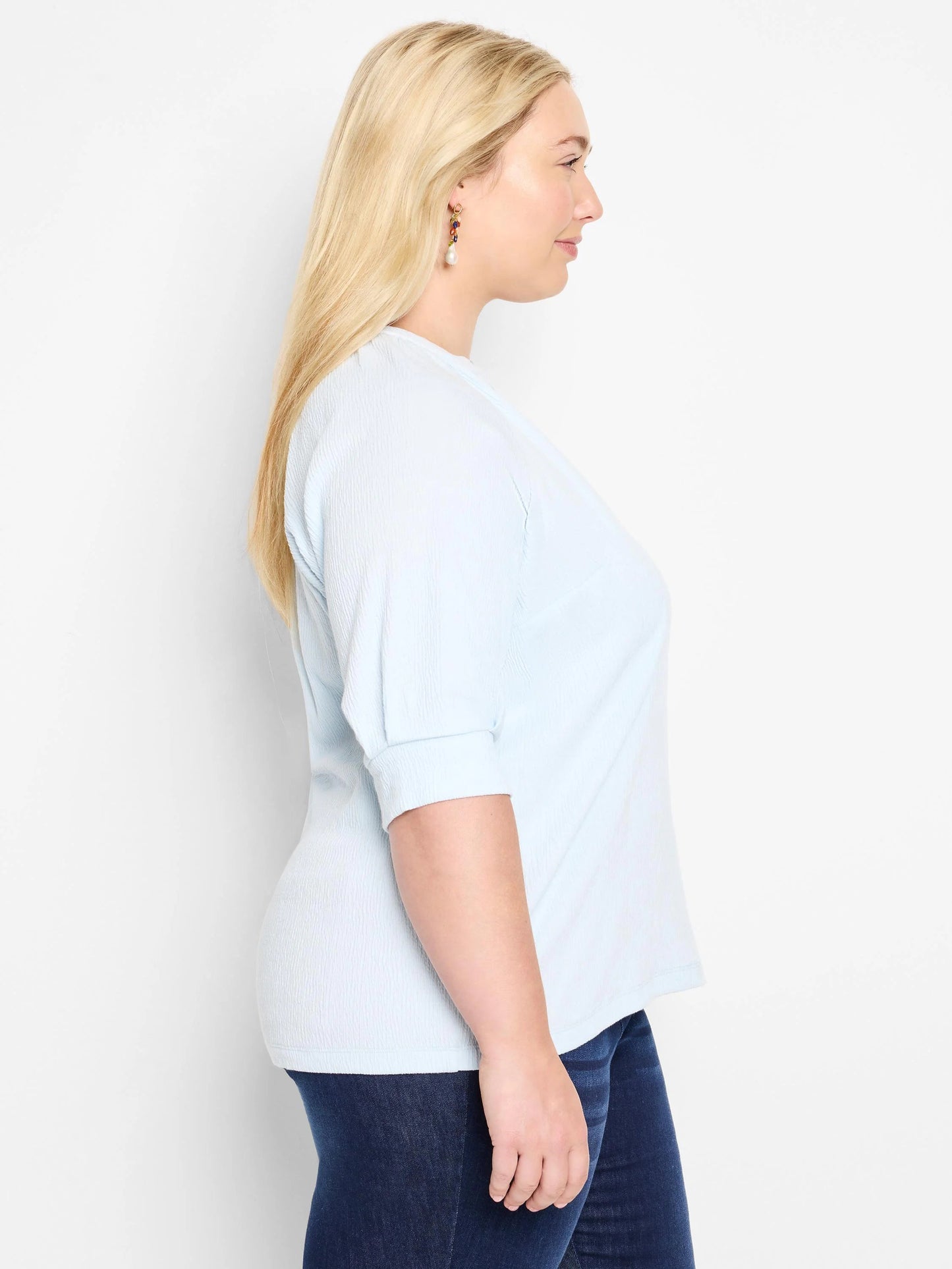 Crinkle Knit Café Top