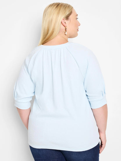 Crinkle Knit Café Top