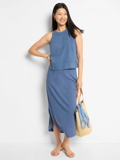 Rumba Linen Dip Skirt