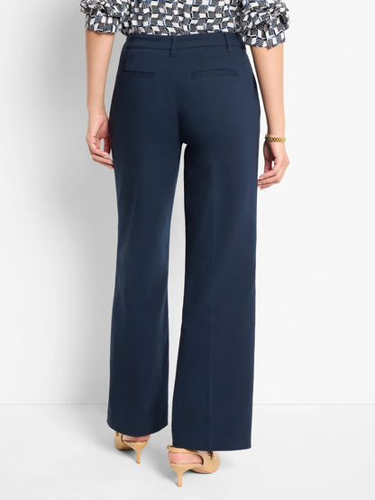 Seasonless Cotton Wide-Leg Trouser