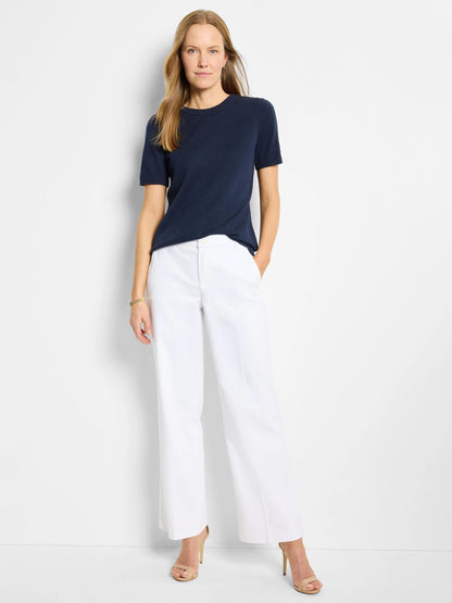 Seasonless Cotton Wide-Leg Trouser