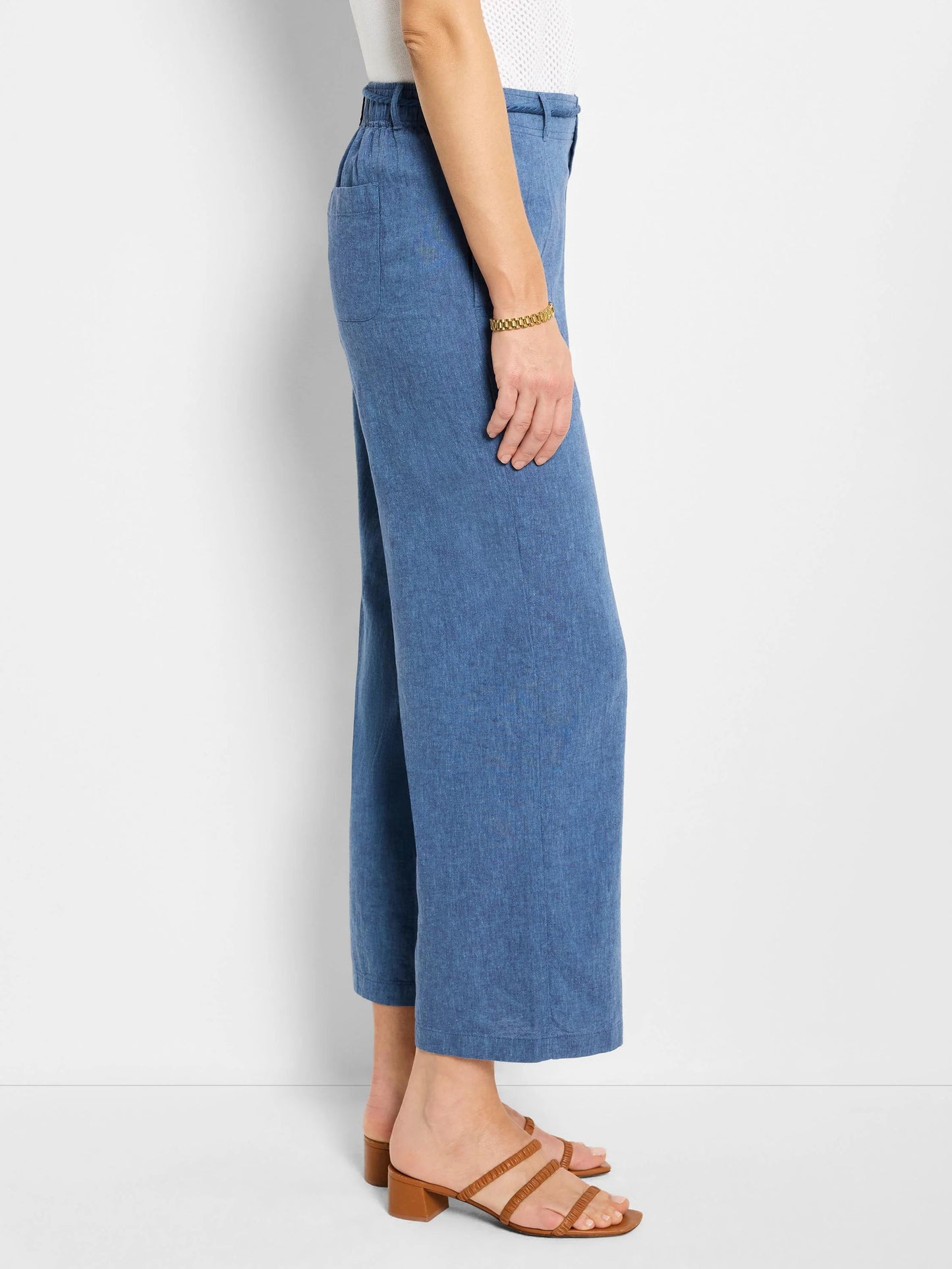 Rumba Linen Rope Belt Cropped Pant
