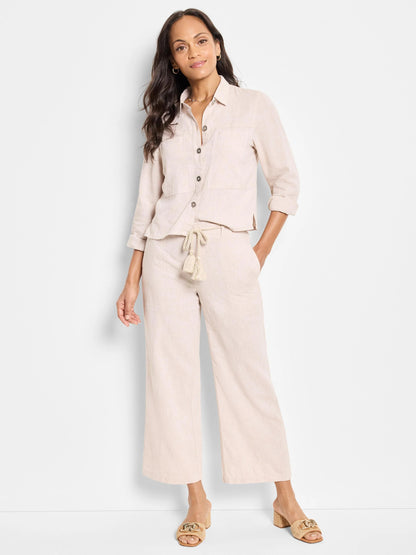 Rumba Linen Rope Belt Cropped Pant