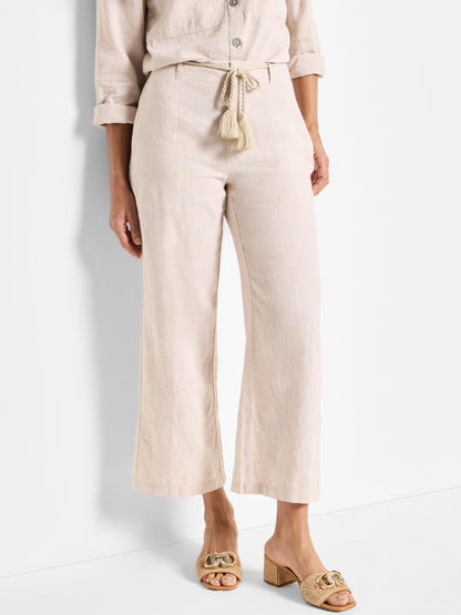 Rumba Linen Rope Belt Cropped Pant