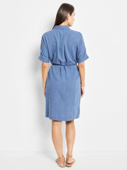 Rumba Linen Belted Devon Dress