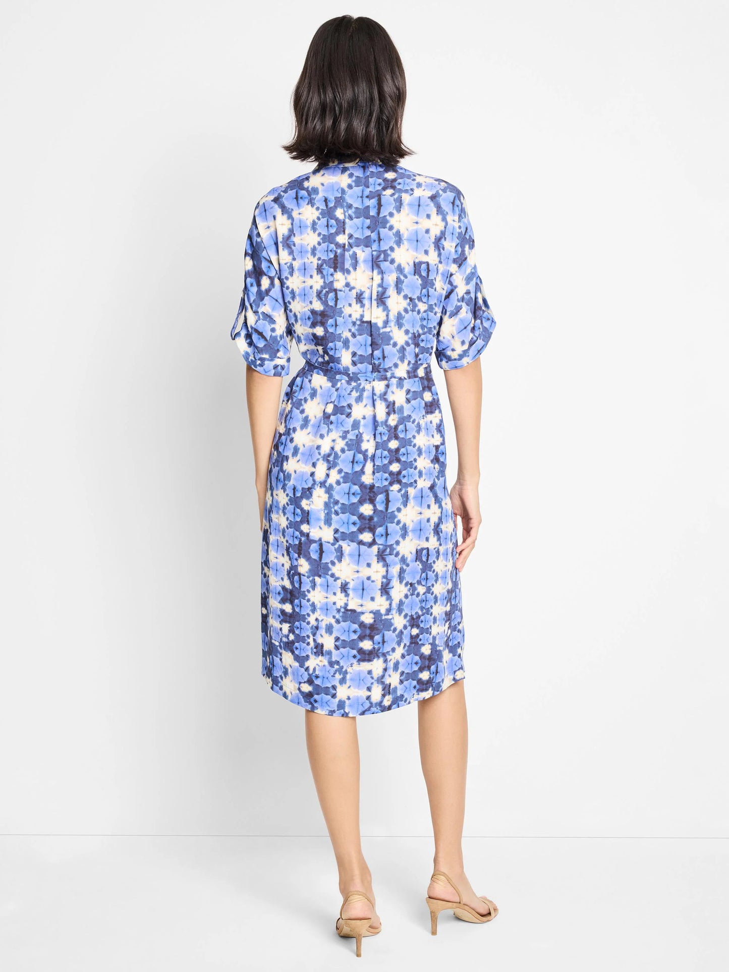 Shibori Stone Belted Devon Dress